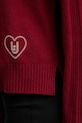 Liu Jo sweter z dodatkiem wełny MF5444.MS76L bordowy