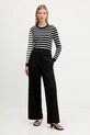 Desigual sweter z wełną BERGEN 25WWJF08 czarny AW25
