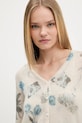Жилетка с вълна Desigual ESTOCOLMO бежов 25WWJF14