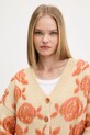 Desigual kardigan z domieszką wełny CARTER beżowy 25WWJF22