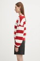 Шерстяной свитер Fiorucci Cropped Alpaca W02FPKSW448KN11RD02 красный AW25