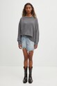 Fiorucci sweter wełniany Cupid Elbow Patch W02FPKSW335KN03GY01 szary