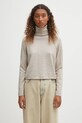 MM6 Maison Margiela sweter wełniany golf beżowy S52HA0296.M13133.806M