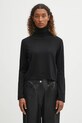MM6 Maison Margiela sweter wełniany golf czarny S52HA0296.M13133.900