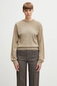 MM6 Maison Margiela sweter okrągły beżowy S62HL0040.M13188.114