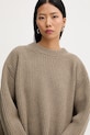 MM6 Maison Margiela sweter z dodatkiem wełny beżowy S62HL0042.M13193.114