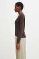Пуловер с вълна MM6 Maison Margiela S62HN0007.M13187.144 кафяв AW25