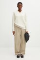 Пуловер с вълна MM6 Maison Margiela S62HN0008.M13195.102 бежов