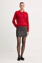 Marella sweter z dodatkiem wełny 2523366374200 czerwony AW25