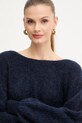 Marella sweter z dodatkiem wełny granatowy 2523366384200