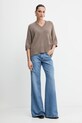 Marella sweter z wełną 2523366404200 brązowy AW25
