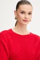 Marella sweter z dodatkiem wełny czerwony 2523366352200