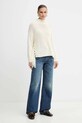 Marella sweter z dodatkiem wełny Emme by Marella 2525366082200 beżowy AW25