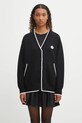 Kardigan s prímesou vlny Kenzo Rws Boke Flower 2.0. Mid Cardigan stredne hrubá čierna FF62CA7103LF