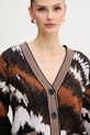 Missoni kardigan z dodatkiem alpaki brązowy DS25WM0X.BK01C2