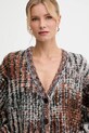 Missoni kardigan z dodatkiem wełny brązowy DS25WM1N.BC005M