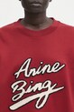 Anine Bing bluza bawełniana miles bordowy A.08.11378
