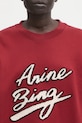 Anine Bing bluza bawełniana miles bordowy A.08.11378