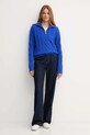 Tommy Hilfiger pulover de lână WW0WW46425 albastru AW25