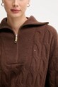 Vlněný svetr Tommy Hilfiger WW0WW46425 hnědá