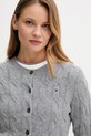 Tommy Hilfiger kardigan wełniany szary WW0WW47463