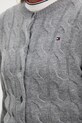 Vlnený kardigán Tommy Hilfiger WW0WW47463 sivá