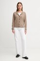 Tommy Hilfiger kardigan wełniany WW0WW47469 beżowy AW25