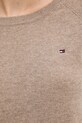 Tommy Hilfiger sweter wełniany WW0WW47470 brązowy