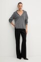 BOSS sweter wełniany 50547882 szary AW25
