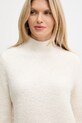 BOSS sweter z dodatkiem wełny beżowy 50547907