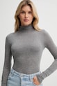 Calvin Klein longsleeve z dodatkiem wełny szary LV044D239G