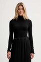 Calvin Klein longsleeve z dodatkiem wełny regular czarny LV044D239G