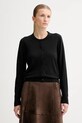 Calvin Klein kardigan wełniany wełna czarny LV044D323G