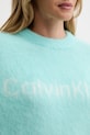 Calvin Klein sweter z dodatkiem wełny LV044D359G turkusowy