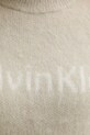Calvin Klein sweter z dodatkiem wełny LV044D359G beżowy
