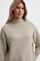 Calvin Klein sweter z domieszką wełny beżowy LV044D365G