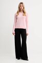 Calvin Klein sweter z dodatkiem wełny LV044D370G różowy AW25