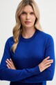 Calvin Klein sweter z dodatkiem wełny niebieski LV044D370G