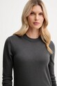 Calvin Klein sweter z dodatkiem wełny szary LV044D370G