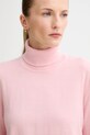 Calvin Klein sweter z dodatkiem wełny różowy LV044D371G
