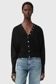 AllSaints kardigan wełniany HONOR wełna czarny W002KD