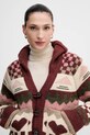 Barbour kardigan z dodatkiem wełny RUBY czerwony LKN1695