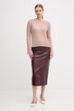 Hoss Intropia sweter z dodatkiem wełny 6382016 różowy AW25