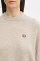 Fred Perry sweter z dodatkiem wełny beżowy K1115