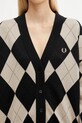 Vuneni kardigan Fred Perry crna K1119