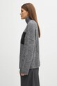 JW Anderson wool blend sweater Leather Patch Pocket KW1292.YN0367 gray AW25