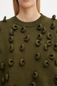 JW Anderson pulover Cropped Loop Jumper verde KW1446.YN0417
