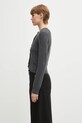 JW Anderson kardigan wełniany Contrast Embroidery Cardigan KW1447.YN0447 szary AW25