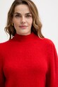Morgan sweter z dodatkiem wełny czerwony MLEONAR