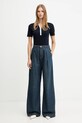 Поло Morgan MBICOSI тёмно-синий AW25